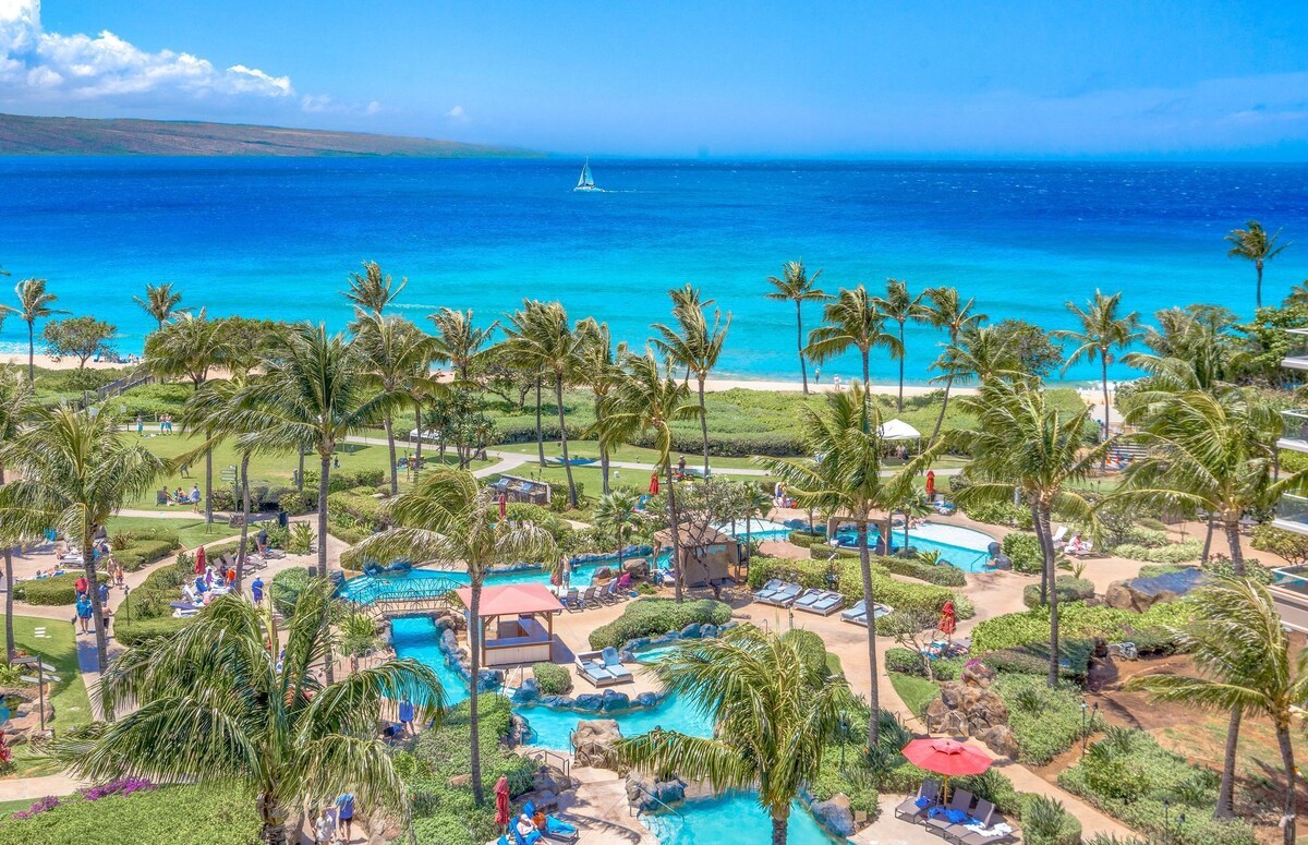 Maui Resort Rentals: Honua Kai Konea 705 – Upgraded 7th Floor Interior 2BR Suite w/ Unobstructed Ocean Views!