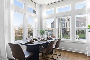 Bright and Clean Dining Area with Seating for Six
