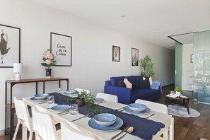 A spacious dining area.