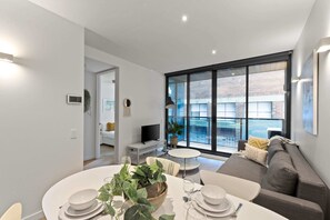 A cozy living & dining area.