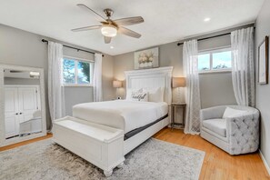 Main floor Master bedroom with Queen bed and full bath attached
