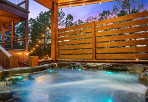Sink into this private hot tub and let the warm water soothe your muscles after a day of adventure in the great outdoors.
