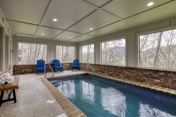 Private indoor heated swimming pool