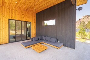 Patio with sectional sofa