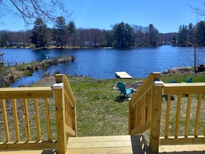 Standing on the deck, looking out