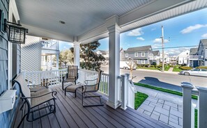 Outdoor furniture by the porch
