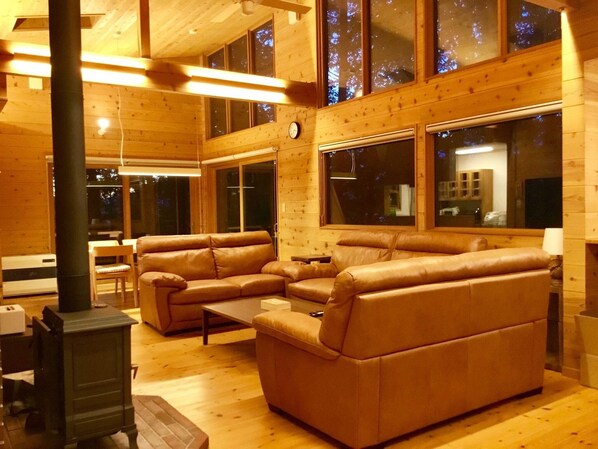 living room at night