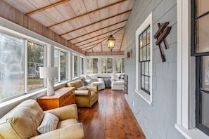 Fully enclosed, spacious wrap-around patio for you to enjoy morning coffee or happy hour.