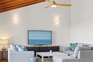 Living area with smart tv