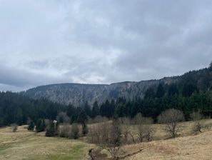 Vue sur la montagne et le Lac Blanc