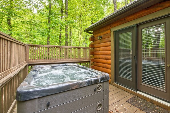 Private and secluded hot tub