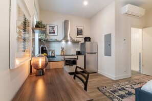 Spacious desk to work from home.
