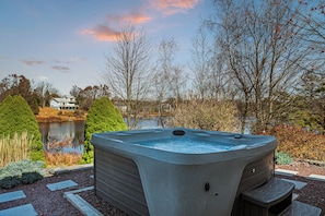 A hot tub with a view.