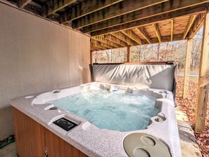 Let your worries bubble away in our inviting hot tub oasis.