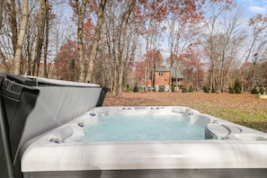 Soak in our inviting hot tub.