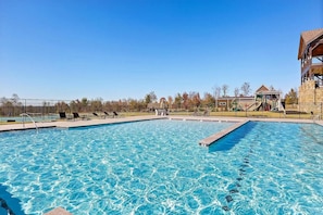 Awesome pool included in your rental just a 2 min drive or 10 min walk from your cabin!
