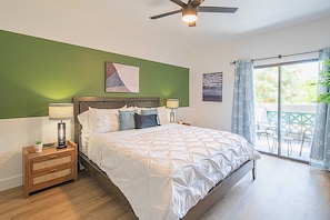 Waking up in our king size bed