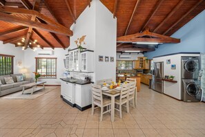 This spacious, open-concept layout is perfect for family and friends gatherings.