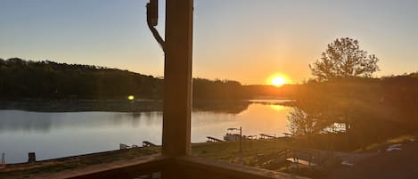 View the sunrise from the covered balcony, master bedroom, living room or patio