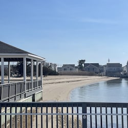 Bay beach next to the playground, great for kids and swimming