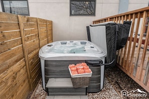 Relax and rejuvenate in our inviting hot tub.