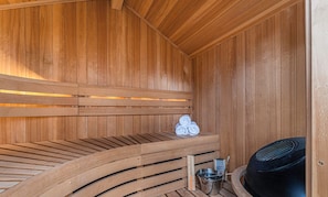 Relax and unwind in our steamy sauna retreat!