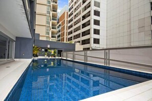 An outdoor pool *The pool is only open on weekdays.