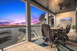 Take in amazing main channel views from your covered balcony.