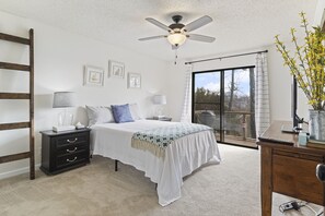 The master bedroom offers a clean design with spacious area to settle in.  Fairway views from your patio.