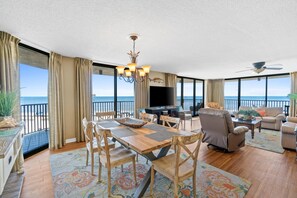 Living Area with Surrounding Gulf Views
