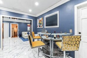 Bar area in kitchen is an added unique amenity our guests enjoy.