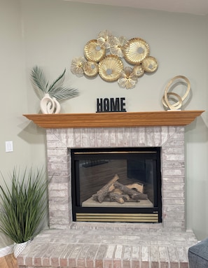 Fireplace in living room