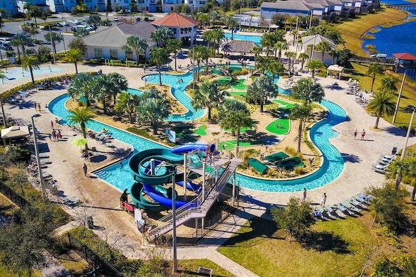 Thrilling high slides for an exhilarating experience.
