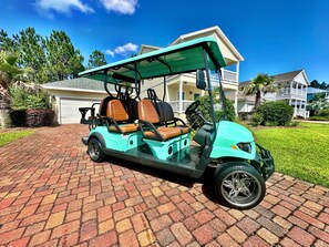 A 6 Person Golf Cart is INCLUDED!