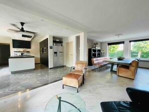 Enjoy the warmth beneath your feet! Our living room features underfloor heating for ultimate comfort on chilly days.