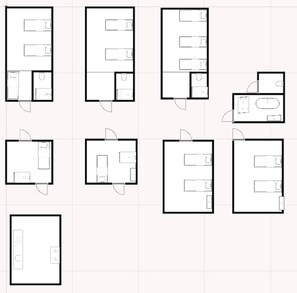 This comprehensive floor plan ensures that all guests have a comfortable and enjoyable stay, with plenty of space to relax, work, and socialize. Whether you're visiting for a family reunion, corporate retreat, or a large group getaway, our 7-bedroom property offers the perfect blend of luxury, functionality, and style.
