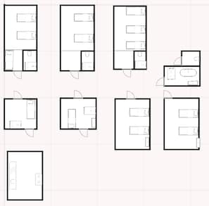 This comprehensive floor plan ensures that all guests have a comfortable and enjoyable stay, with plenty of space to relax, work, and socialize. Whether you're visiting for a family reunion, corporate retreat, or a large group getaway, our 7-bedroom property offers the perfect blend of luxury, functionality, and style.