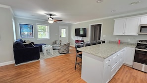 Great setup for preparing your meals, discussing your days activities and more.