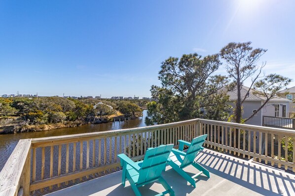 Deck off Top Level Queen Bedroom