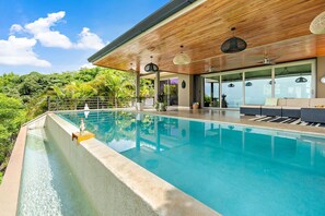 Infinity pool with stunning ocean vistas.