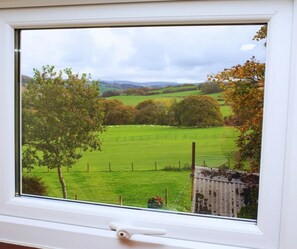 view looking out to the fields