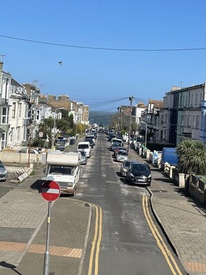 Sea view out of Bedroom and Living room windows