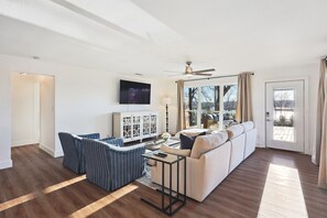 Relaxation living room, where comfort meets breathtaking views.