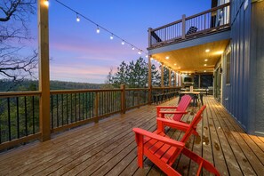 Enjoy the seating area on the lower deck and take in the wonderful sunsets or even a sunrise if you're an early bird.