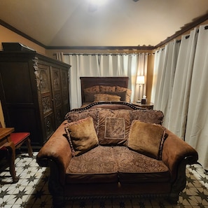 Double bed and sofa