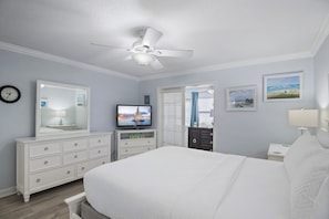 Comfortable Queen Bedroom with Flat Screen TV