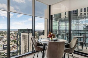 Dining area with space for up to four guests. 