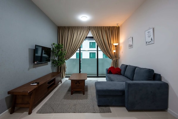 Tastefully furnished living area.