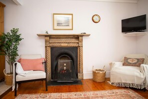 Living room with coal effect gas fire