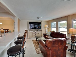 Living Room + Breakfast Bar